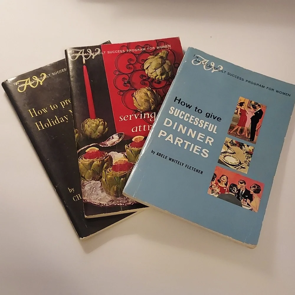 Amy Vanderbilt Vintage Cookbooks Set of 3